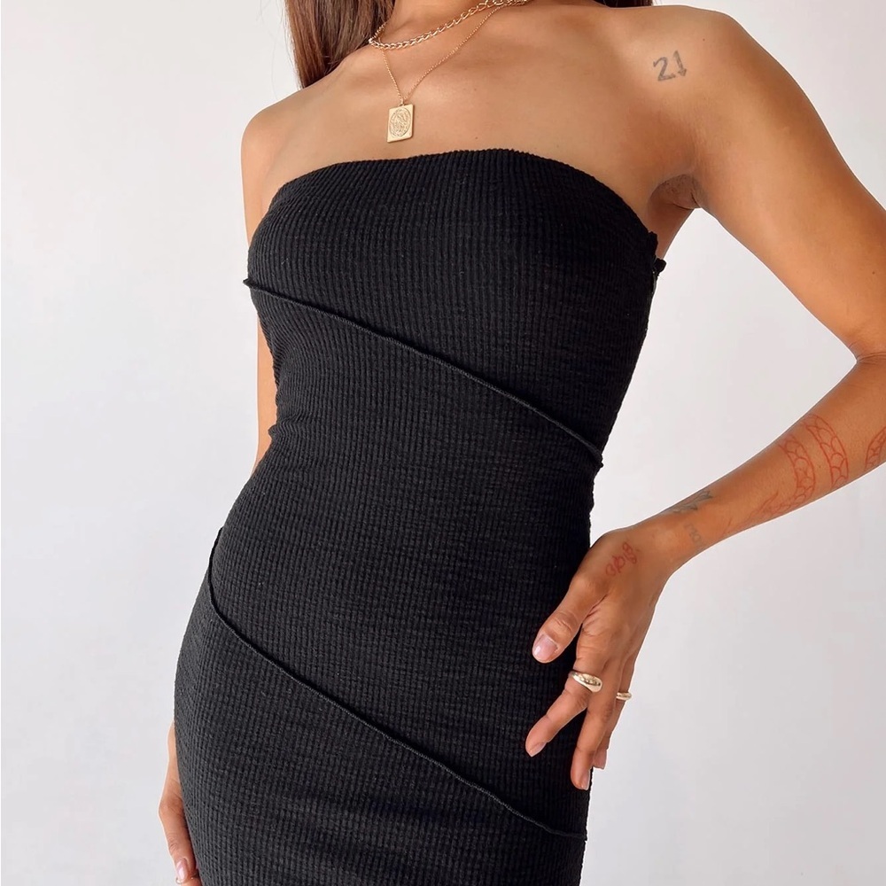 Princess Polly Elegant Black Strapless Dress